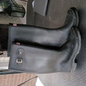 Hunter EU 38/size 7 wide calf tall rain boots